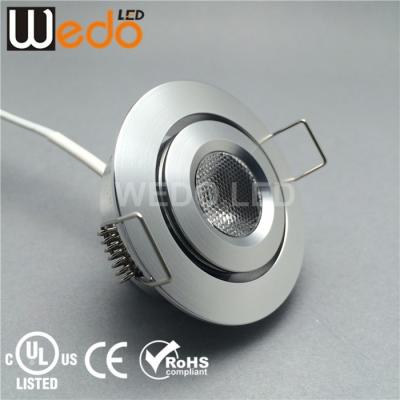 China Cabinet Lighting WEDO Silver Finish UL Listed 12v Round Led Downlight For Cabinet for sale