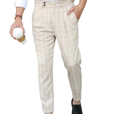 China 2022 New Style Formal Men's Plaid Pants With Pockets Fall Winter Trousers for sale