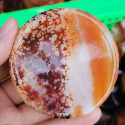 China Natural Red Fortune Ornaments Feng Shui Desktop Bowl Jade China Agate Crystal Carving Products for sale