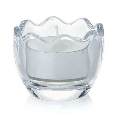 China Eco - Friendly Unique Tealight Glass Candle Holders Egg Shaped Glass Votive Candle Holders for sale