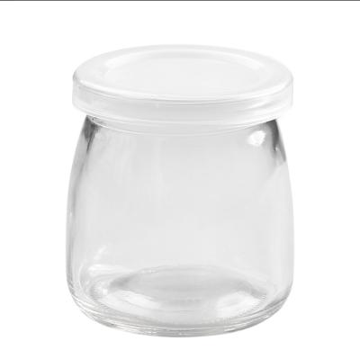 China Viable Wholesale Pudding Yogurt Dessert Glass Cup Ice Cream Jars for sale