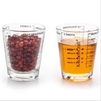 China Safe Liquid Espresso Shot Glass Food Measuring Shot Glass Measuring Cup Wine Glass for sale