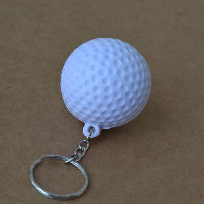 China Wholesale Promotion Gift Sport PU Stress Christmas Gift 3D Golf Ball Small Key Chain for sale