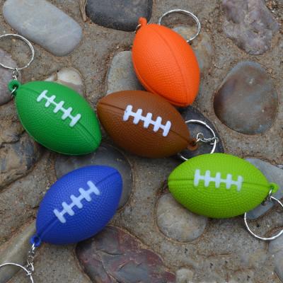 China Wholesale Promotional Gift 3D American Football Effort Pu Sports Promotion Gift Small Key Chain for sale