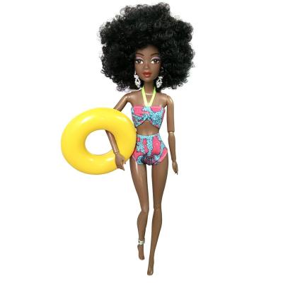 China Wholesale 12.5 Inch Fashion Girl Toy Bathing Suit Black African Educational Hot Selling Dolls For Sale for sale