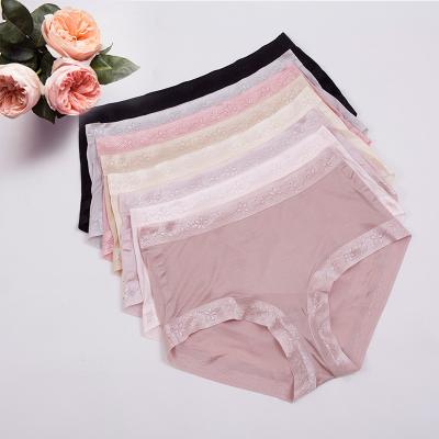 China Wholesale Silk Bodyshorts Antibacterial Luxury Silk Underwear Woman Pants Many Colors Can Choose for sale