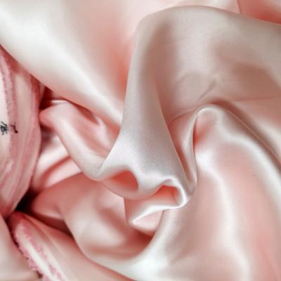 China Wholesale 100% pure natural silk silk crepe satin mulberry 16mm silk fabric viable natural silk fabric for sale