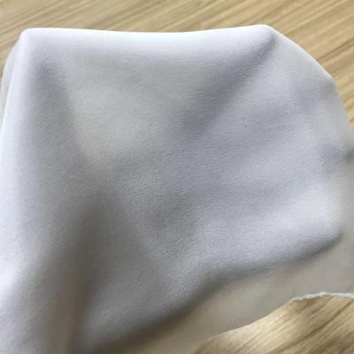 China Plain Dyed Pattern Long White Habotai Square Silk Scarf Customized for sale