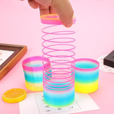 China Kids Fun Toys Early Development Plastic Children Creative Magic Educational Rainbow Circle Folding Funny Toys for sale