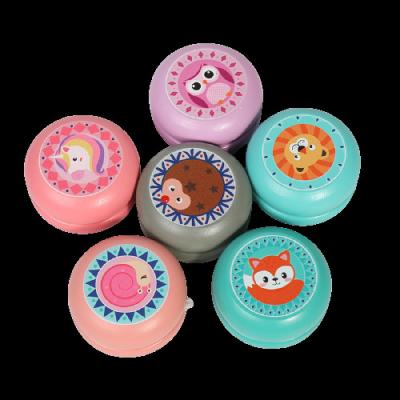 China Developmental Creative Wooden Yo-yo Wooden Animal Ball Cartoon Gift Children Kids Toy Educational Toy For Children for sale