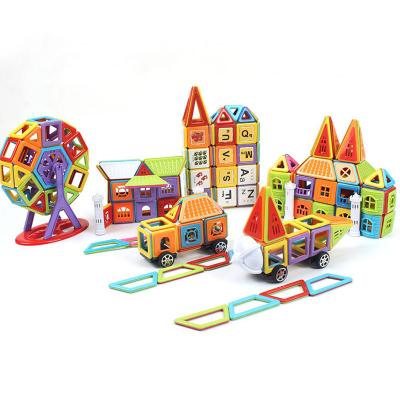 China Educational Magnetic Tiles Building Blocks DIY Toy Set Preschool Early Educational Toys 3D Diy Multicolor Plastic Construction Toy Set For Kids for sale