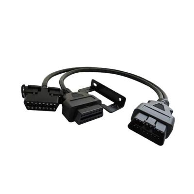 China All Car OBD OBD2 OBDII Y Series Splitter Diagnostic Connector Adapter Cable with Clip for sale