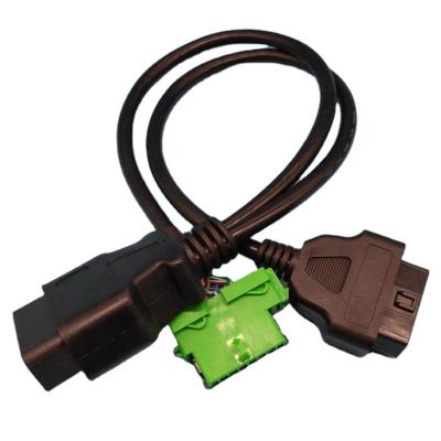 China Professional Engine Analyzer 2 Cable J1962 Factory OBD2 Male To Female Y Splitter Cable for sale