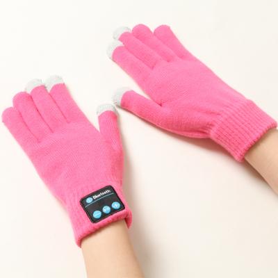 China Wholesale Simple Winter Windproof Motorcycle Knitted Bluetooth Gloves Mini Speaker Smart Glove Wireless Touch Screen Gloves For Skiing for sale