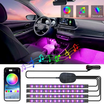 China Universal Fit Smart RGB Car Interior Strip Lights Car Charger DC12V for sale