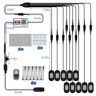 China Universal Fit RGB LED Rock Lights Waterproof Car Light For ATV RZR UTV SUV Off Road Car Boat 10 Pods for sale