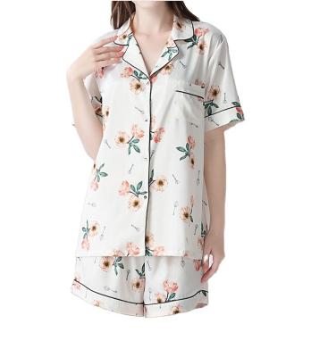 China QUICK DRY Silk Pj Set Silk Pajamas Shorts Womens Clothing Summer Shorts Pj Set Wholesale Custom Made for sale