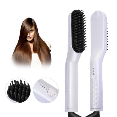 China 2021 hot sale outdoor hair straightener brush comb straightener electric hair brush dropshipping wholesale for sale