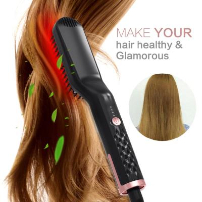 China Beard and Hair Straightener Brush Price Outdoor Hair Brushes Good for Women Straightener Hair Brush Comb for sale