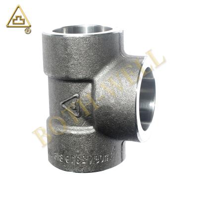 China ASME B16.11 ASME/ASTM A/SA105 TEE Socket Weld Forged Carbon Steel Pipe Fittings 1/8