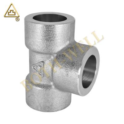 China ASME B16.11 ASME/ASTM A/SA182 F304L TEE Socket Weld Forged Stainless Steel Pipe Fittings 1/8