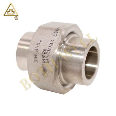 China MSS SP-83 ASME/ASTM A/SA182 F304L UNIONS Socket Weld Forged Stainless Steel Pipe Fittings 1/8