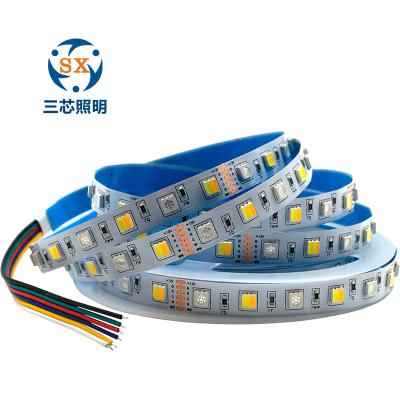 China Office factory sells wholesale 5050 +5025 flexible RGBCCT DC12-24V RGB+ flexible white /warmwhite 6pin RGBWC cable colorful led strip light for sale