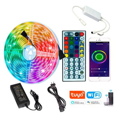 China Hot new Hotel Tuya 44key WIFI bill Flexable 5050 controller 4 in1 RGBW 60led DC12V24V IP20 nowaterproof RGBWW led strrip light kit for sale