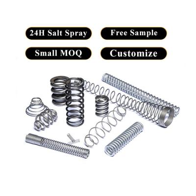 China Custom Coil Fabrication 304 Stainless Steel Coil Micro Tapered Compression Springs With Ground And End Flat for sale