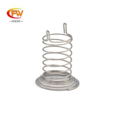 China Finewe Factory Custom 0.5mm Coil Long Wire 16mm Ear PCB Contact Compression Springs Nickel Plating Long Doubles for sale