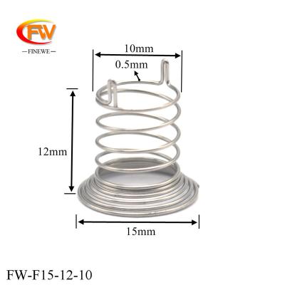 China Coil Finewe Custom 0.5mm Nickel Plating Wire 15mm Ear PCB Double Bottom Contact Compression Springs for sale