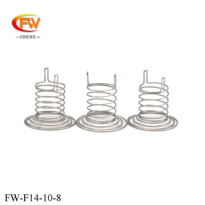 China Coil Finewe Factory Custom 0.5mm Nickel Plating Ear PCB Contact Compression Springs Double for sale