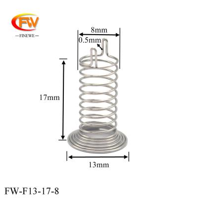 China Coil Finewe Factory Custom 0.5mm Nickel Wire 17mm Length PCB Compression Contact Springs for sale