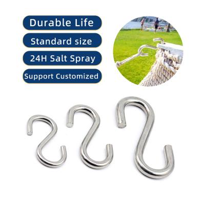 China General Industry Stainless Steel Metal Hanging Large Bulk S-shaped Utility Coat Hooks For Coveralls for sale