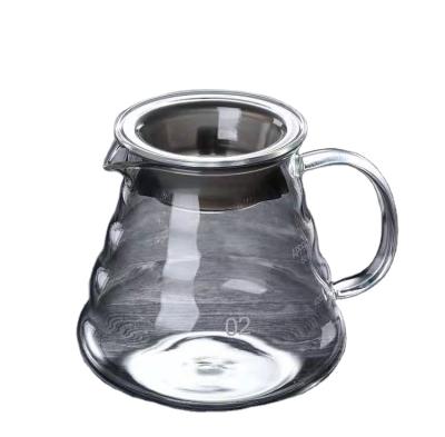 China Hot Selling Stocked Coffee Mug Handblown Pyrex Glass Coffee Pot With Bamboo Sleeve for sale