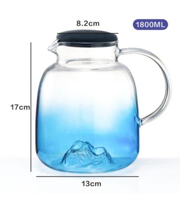 China Amazon Viable Hot Selling Jug Water Cup Set Dishwasher Safe Elegant Glass Colored Glass Water Pitcher Set for sale