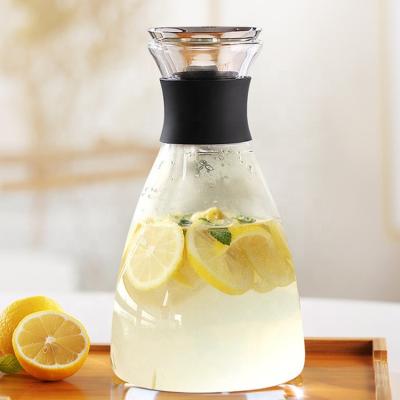 China Water Pitcher Large Capacity Water Stored Glass Teapot With Safe Filter Iced Tea Pitcher for sale