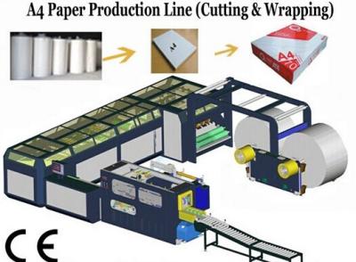 China Four Unwinder Rolls A4 Paper Cutting And Packing Machine With PLC Control Systems for sale