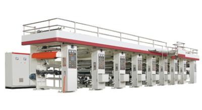 China High Speed 8 colors Paper roll Rotogravure Printing Machine with plc controlled for sale