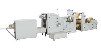 China Automatic Paper Bag Making Machine with PLC programmable servo motor for sale