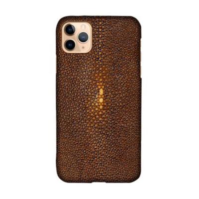 China Anti-fingerprint Fashion Design Top Grade Luxury Exotic For iPhone 12 Mini Case Stingray Skin Leather for sale