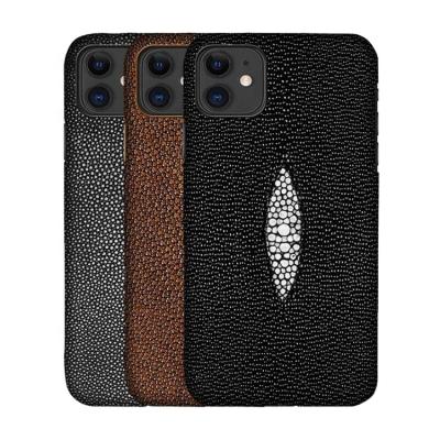 China High Quality Anti-fall Phone Cover For iPhone 12 Case Stingray Skin Leather for sale