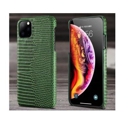 China Top Grade Anti-fingerprint Real Fully Handmade Stylish Lizard Skin Leather Case For iPhone 12 for sale