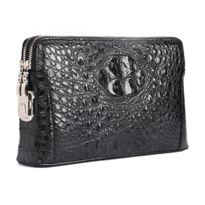 China Grasp Fashion Design High Quality Stylish Exotic Real Croco Leather Clutch Bag for sale