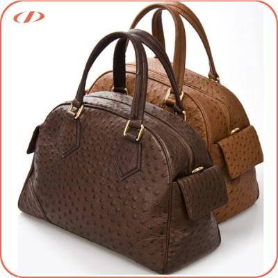 China TOGGLE BAG Luxury Design Real Ostrich Skin Tote Handbag for sale