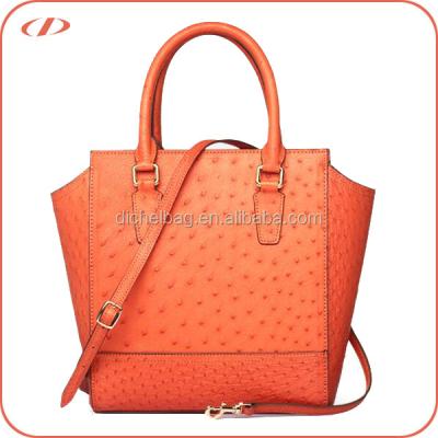 China Top Quality Tote Bag Real Ostrich Skin Exotic Handbag For Women for sale