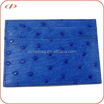 China Credit Card Exotic Genuine Ostrich Leather Credit Card Holder for sale