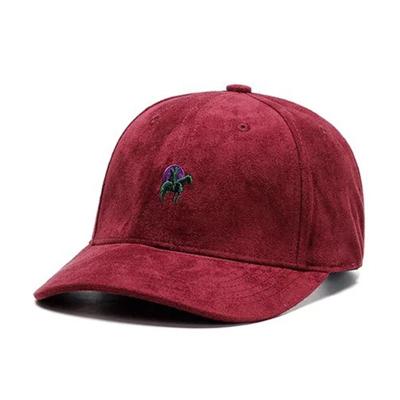 China JOINT Logo Suede Baseball Hat Wholesale 6 Panel Custom Embroidered Baseball Cap for sale