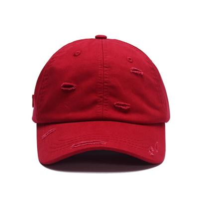 China JOINT Custom Washed Worn Dad Hats , Unstructured Distressed Dad Hats for sale