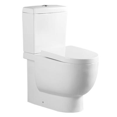 China Two Piece Double-Flow Round Bowl Bathroom Toilet With Special Price for sale